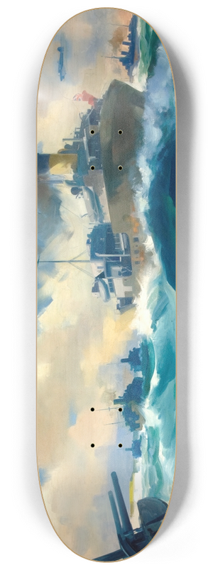 Frank Wootton - Convoy scene 8.25 inch art skate deck