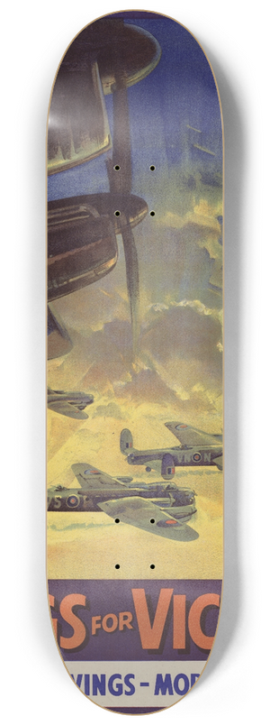 Frank Wootton - Wings for Victory 8.25 inch art skate deck