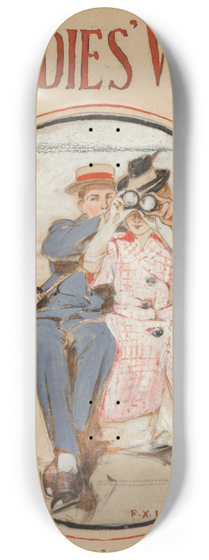 Frank Xavier Leyendecker - The Honeymoon 8.25 inch art skate deck