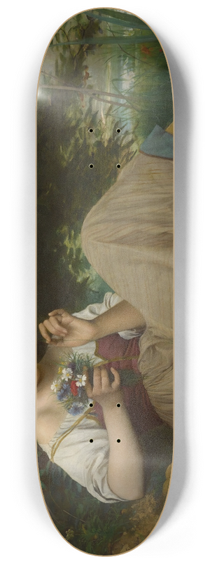 Franois Alfred Delobbe - A Moments Rest 8.25 inch art skate deck