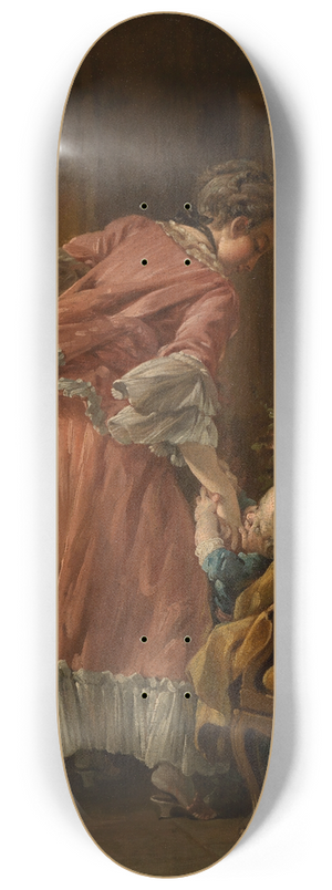 Franois Boucher - The spoiled child 8.25 inch art skate deck