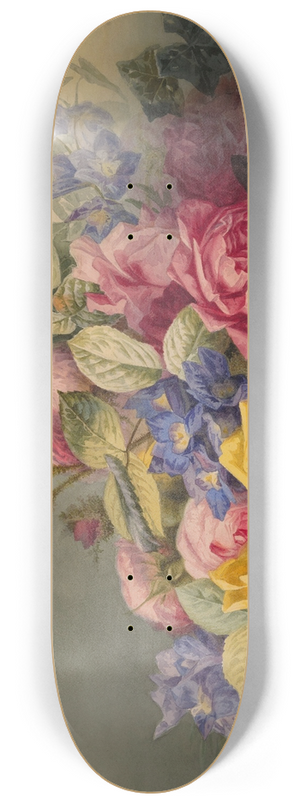 Franois Charette - Still Life with Flowers 8.25 inch art skate deck