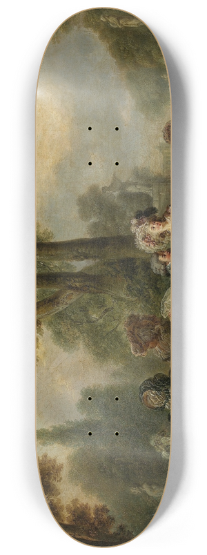 Franois-Louis-Joseph Watteau - Assemble dans un parc 8.25 inch art skate deck