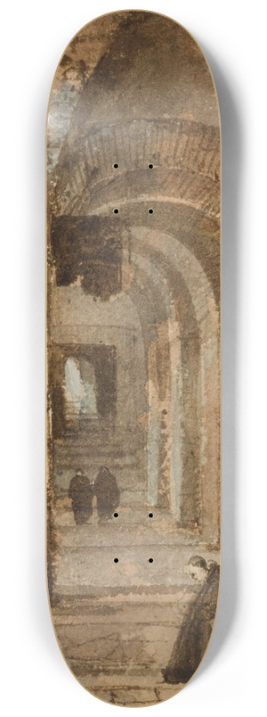 Franois-Marius Granet - Ermite agenouill sous des votes 8.25 inch art skate deck