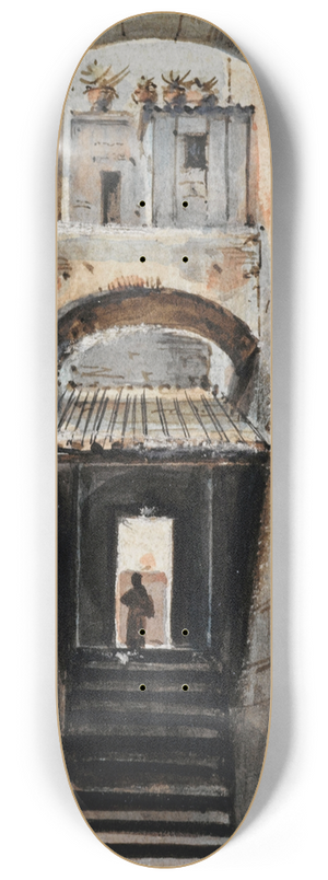 Franois-Marius Granet - Une rue sous les votes 8.25 inch art skate deck