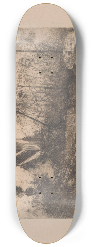 Frans Hens - River Landscape 8.25 inch art skate deck