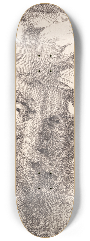Frans Schwartz - Gammel skgget mand, der ser til siden 8.25 inch art skate deck