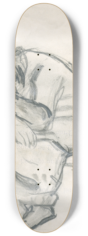 Frans Smissaert - Vooroverzittende vrouw, huilend 8.25 inch art skate deck