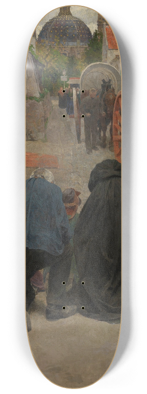 Frans Van Leemputten - Arrival of the Procession 8.25 inch art skate deck