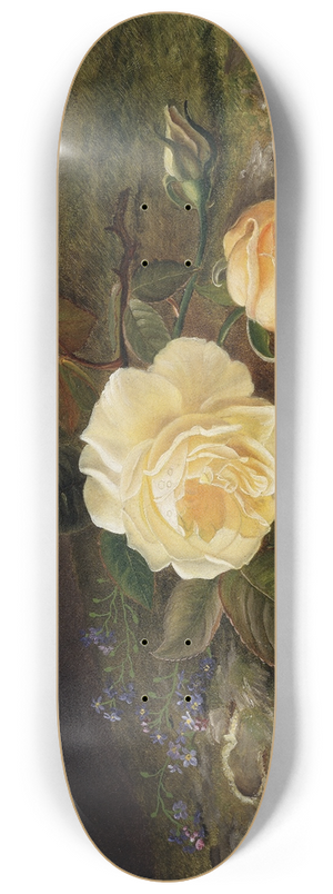 Frants Diderik Be - Yellow Roses 8.25 inch art skate deck