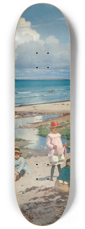 Frants Henningsen - A Summers Day on Hornbk Beach 8.25 inch art skate deck