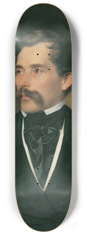 Franz Eybl - Portrt eines grauhaarigen Herrn mit Schnurrbart 8.25 inch art skate deck