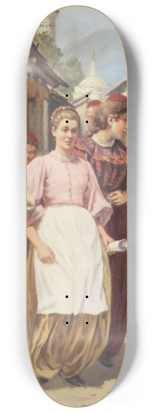 Franz Leo Ruben - Vier Damen am Basar von Sarajevo 8.25 inch art skate deck