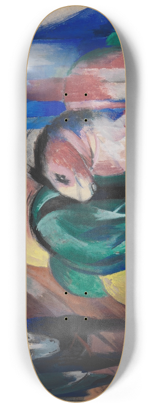 Franz Marc - Drei Pferde am Waldwasser 8.25 inch art skate deck