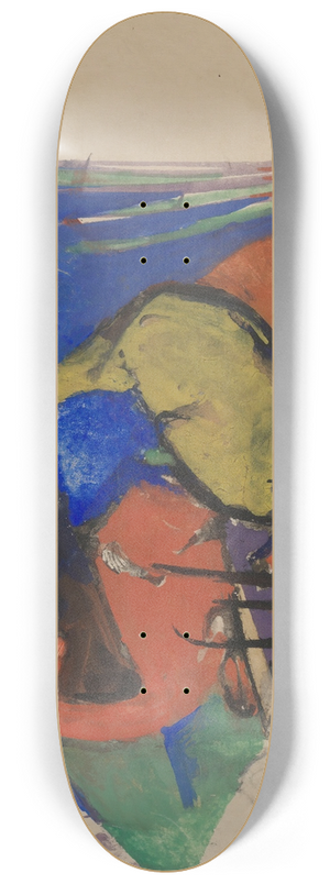 Franz Marc - Two Deer Lying Down 8.25 inch art skate deck