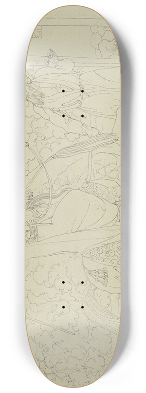 Franz Pforr - Das Beinhaus von Pfeffel 8.25 inch art skate deck