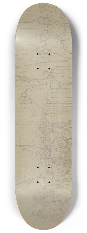 Franz Pforr - Predigt eines Mnches im Walde 8.25 inch art skate deck