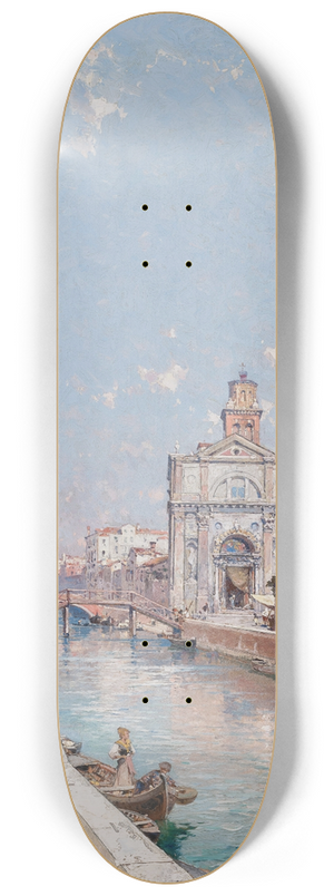 Franz Richard Unterberger - Rio San Girolamo, Venice 8.25 inch art skate deck