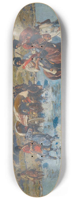 Franz Roubaud - Cossacks Crossing A Ford 8.25 inch art skate deck