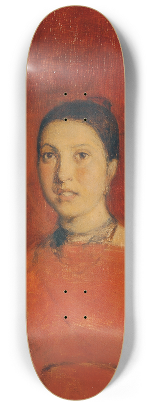 Franz Rumpler - Mdchen in rotem Kleid 8.25 inch art skate deck