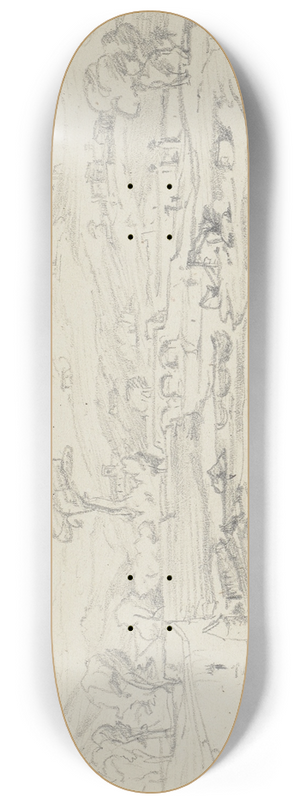 Friedrich Metz - Landscape near Fiesole 8.25 inch art skate deck Friedrich Metz - Landscape near Fiesole 8.25 inch art skate deck