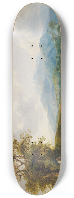 Franz Scheyerer - Landschaft mit Schneeberg 8.25 inch art skate deck