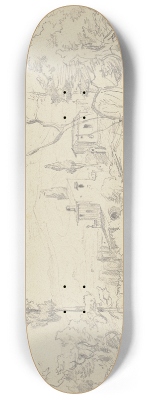 Friedrich Metz - Landscape near Florence 8.25 inch art skate deck Friedrich Metz - Landscape near Florence 8.25 inch art skate deck