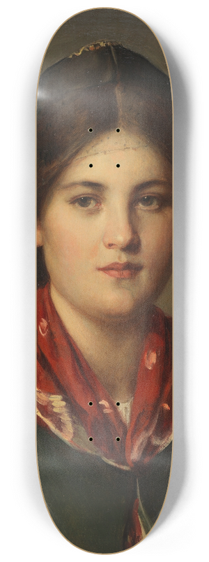 Franz von Defregger - Dirndl mit Spitzenhaube 8.25 inch art skate deck