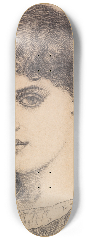 Franz von Defregger - Portrt eines Mdchens mit Zpfen 8.25 inch art skate deck