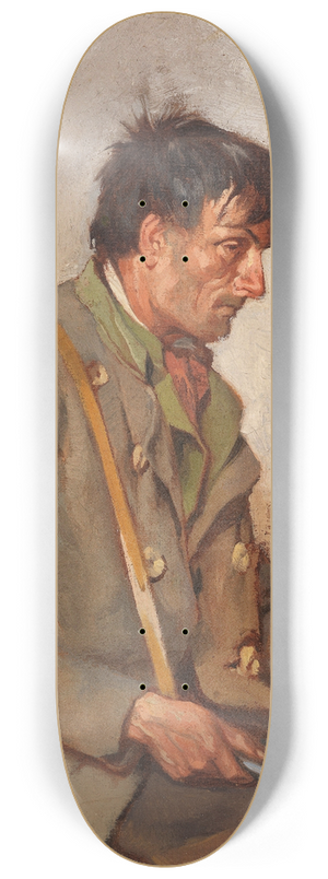 Franz von Defregger - Seated hunter 8.25 inch art skate deck
