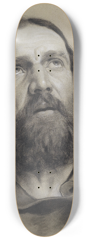 Franz von Defregger - Studie eines brtigen Mannes 8.25 inch art skate deck