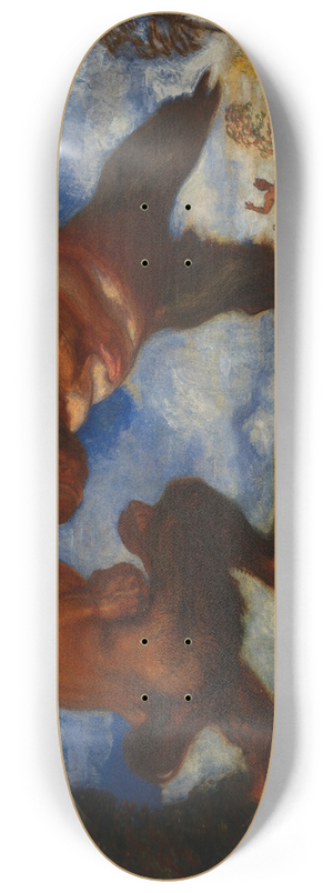 Franz von Stuck - Kmpfende Faune 8.25 inch art skate deck
