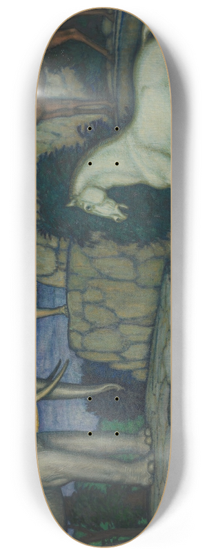 Franz von Stuck - Orpheus and the Animals 8.25 inch art skate deck