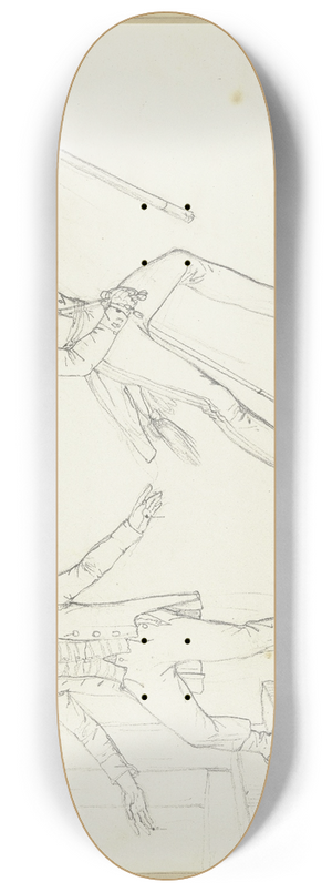 Friedrich Mosbrugger  - Fhnrich, einen Burschen ber den Haufen rennend 8.25 inch art skate deck