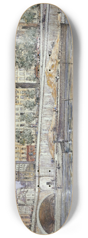 Frdric Houbron - Le quai de lHtel-de-Ville et le pont Louis-Philippe 8.25 inch art skate deck