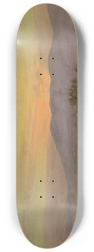 Frederic Edwin Church - Hudson Valley, sunset 8.25 inch art skate deck