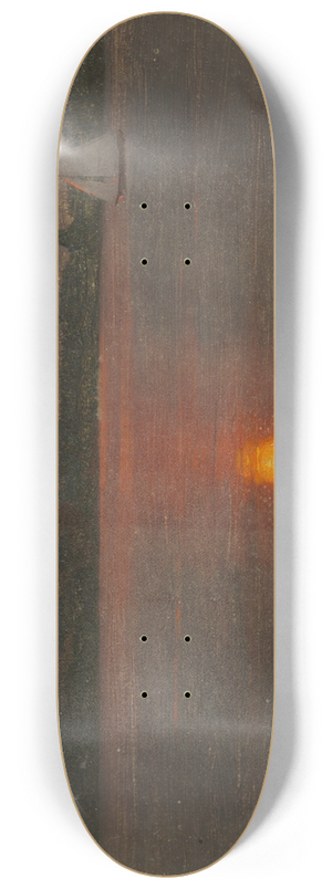 Frederic Edwin Church - Lake Millinocket, sunset 8.25 inch art skate deck