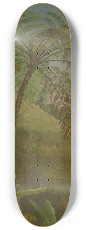 Frederic Edwin Church - Palm Tree, Jamaica 8.25 inch art skate deck