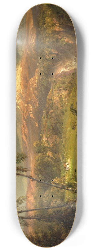 Frederic Edwin Church - Passing Shower in the Tropics 8.25 inch art skate deck