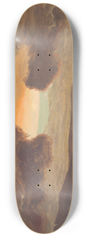 Frederic Edwin Church - Sunset over bare hills 8.25 inch art skate deck