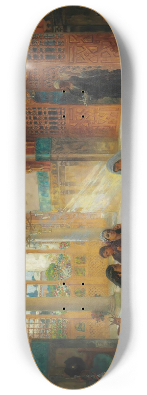 Frederick Arthur Bridgman - Interieur dun palais Arabe 8.25 inch art skate deck