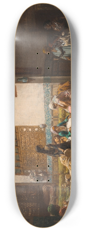 Frederick Arthur Bridgman - Moorish Interior 8.25 inch art skate deck