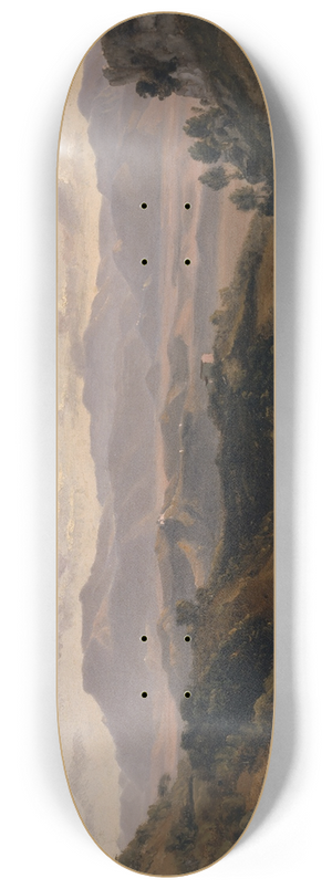 Friedrich Salath - Landscape near Olevano 8.25 inch art skate deck