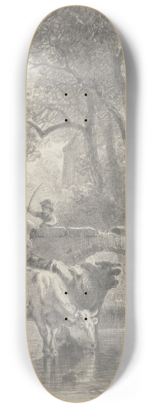 Friedrich Voltz - Eine zur Trnke getriebene Viehherde 8.25 inch art skate deck