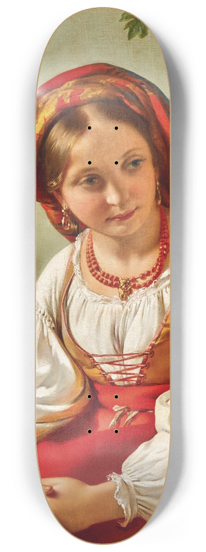 Friedrich von Amerling - An Italian Girl 8.25 inch art skate deck