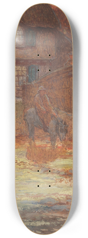 Frederick Walker - Evening in the village 8.25 inch art skate deck