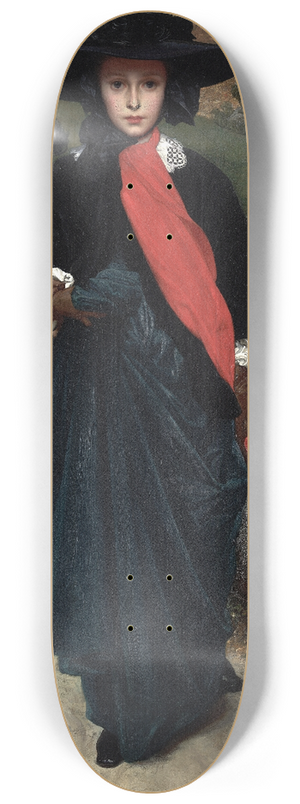 Frederic Leighton - Portrait of May Sartoris 8.25 inch art skate deck