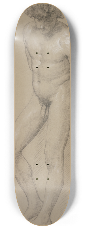 Frederic Leighton - Standing male nude. 8.25 inch art skate deck