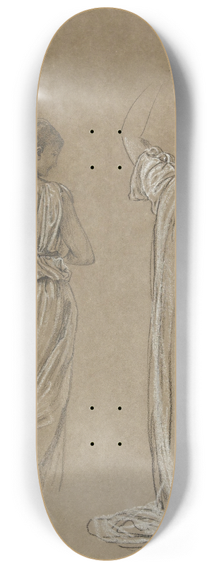 Frederic Leighton - Studies of a standing draped figure 8.25 inch art skate deck