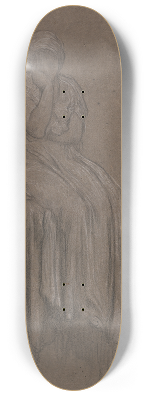 Frederic Leighton - Study for Solitude 8.25 inch art skate deck